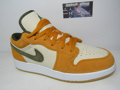 JORDAN 1 LOW CERAMIC OLIVE KIDS EN CAJA CON EXTRA LACES