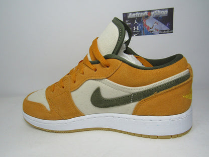 JORDAN 1 LOW CERAMIC OLIVE KIDS EN CAJA CON EXTRA LACES