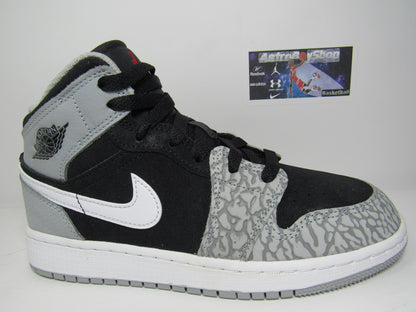 JORDAN 1 MID ELEPHANT PRINT GS KIDS EN CAJA