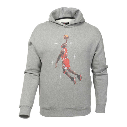 SUDADERA JORDAN ESSENTIALS HOLIDAY GREY BORDADA