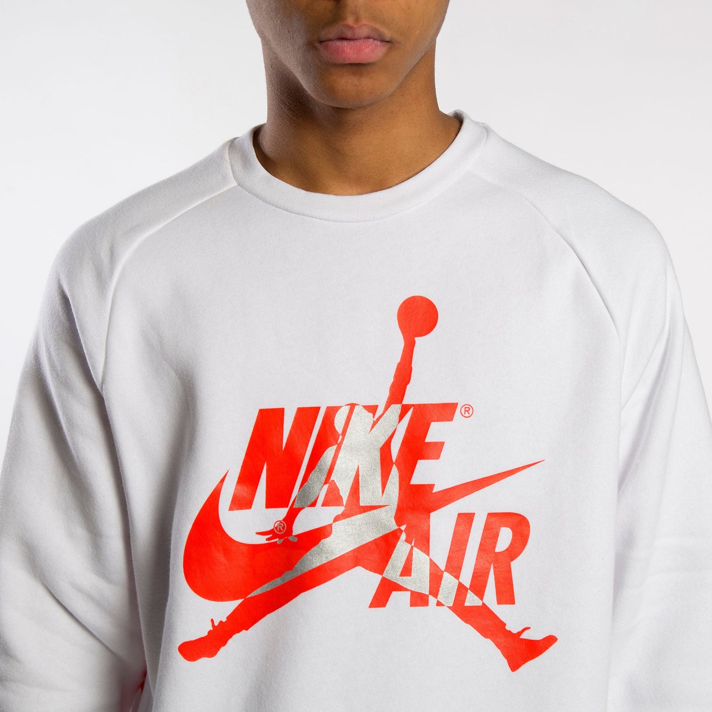 SUDADERA JORDAN JUMPMAN CLASSICS CREW WHITE INFRARED