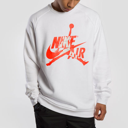 SUDADERA JORDAN JUMPMAN CLASSICS CREW WHITE INFRARED