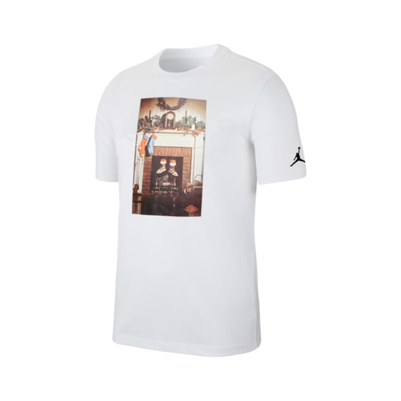 PLAYERA JORDAN "CHIMENEA" BLANCA COTTON TEE