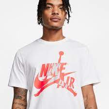 PLAYERA JORDAN JUMPMAN CLASSICS CREW WHITE ORANGE