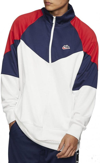 CHAMARRA NIKE WINDRUNNER FULL ZIP WHITE RED BLUE