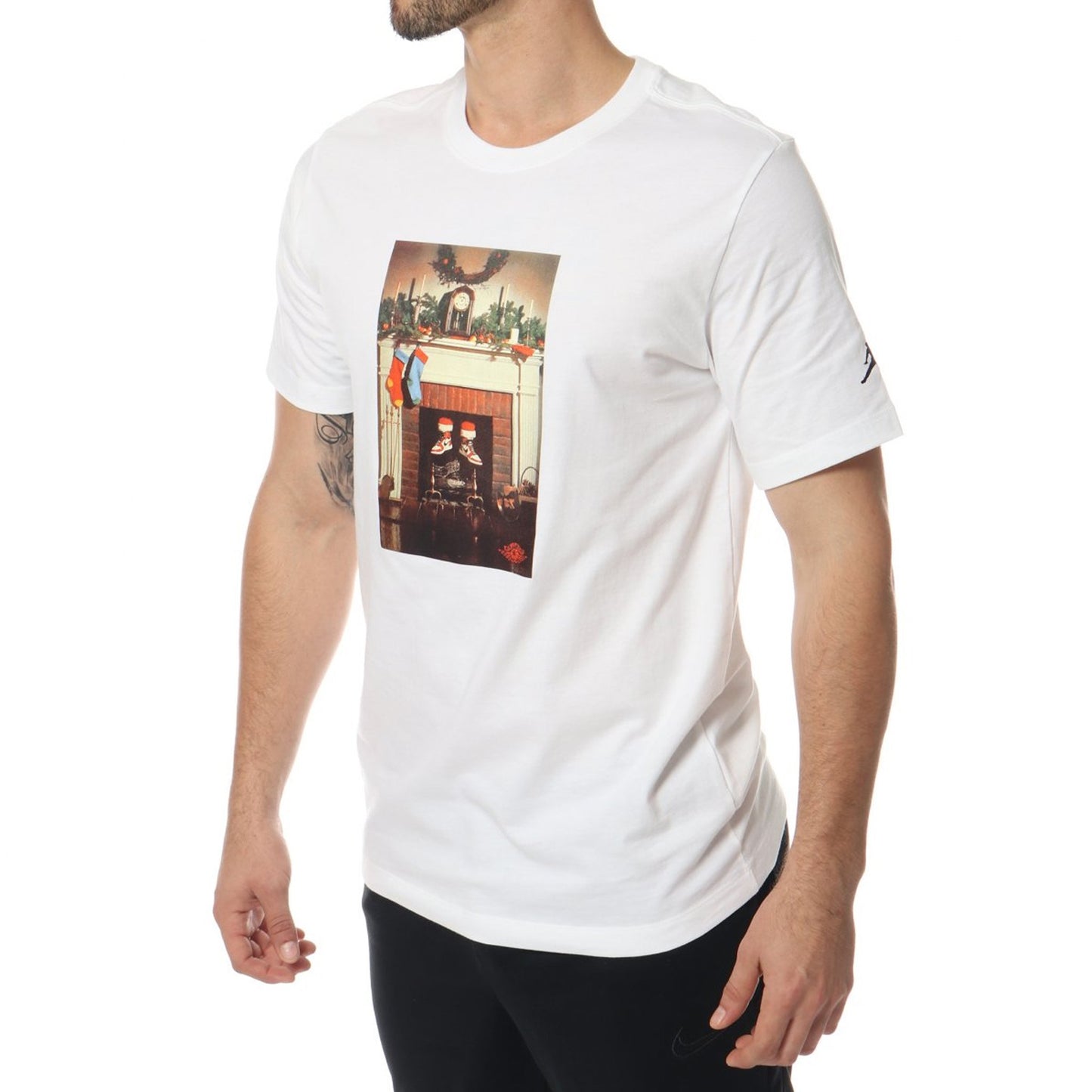 PLAYERA JORDAN "CHIMENEA" BLANCA COTTON TEE