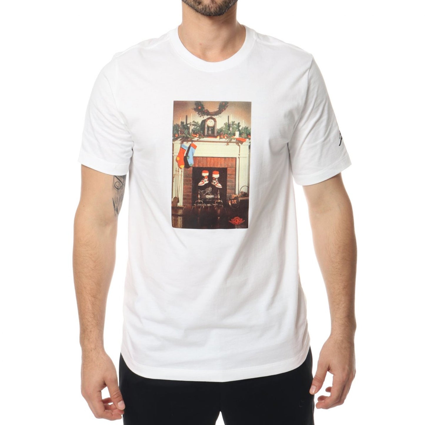 PLAYERA JORDAN "CHIMENEA" BLANCA COTTON TEE